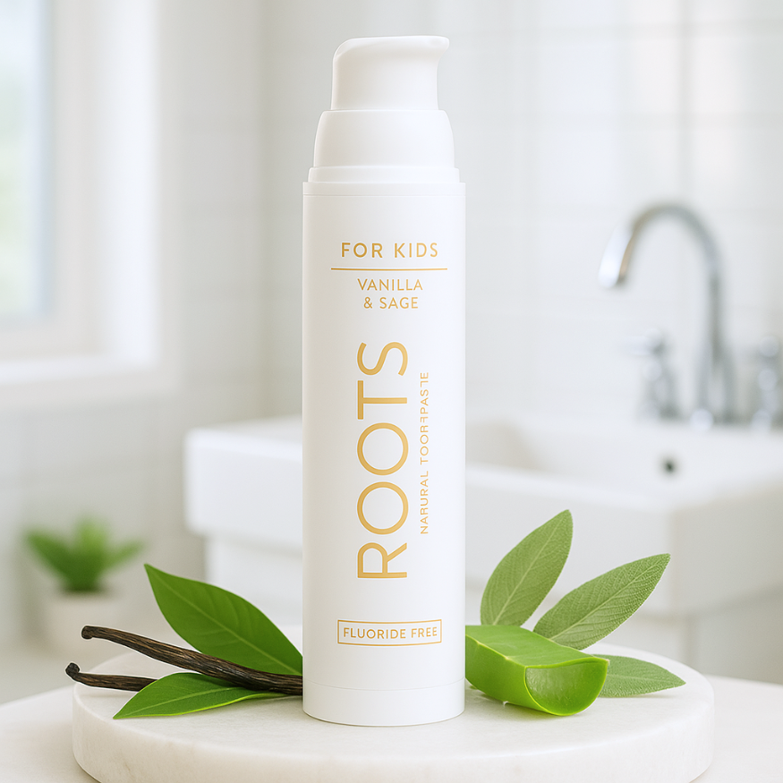 ROOTS tandpasta fluoridevrij - Vanille - FOR KIDS va. 3 jaar