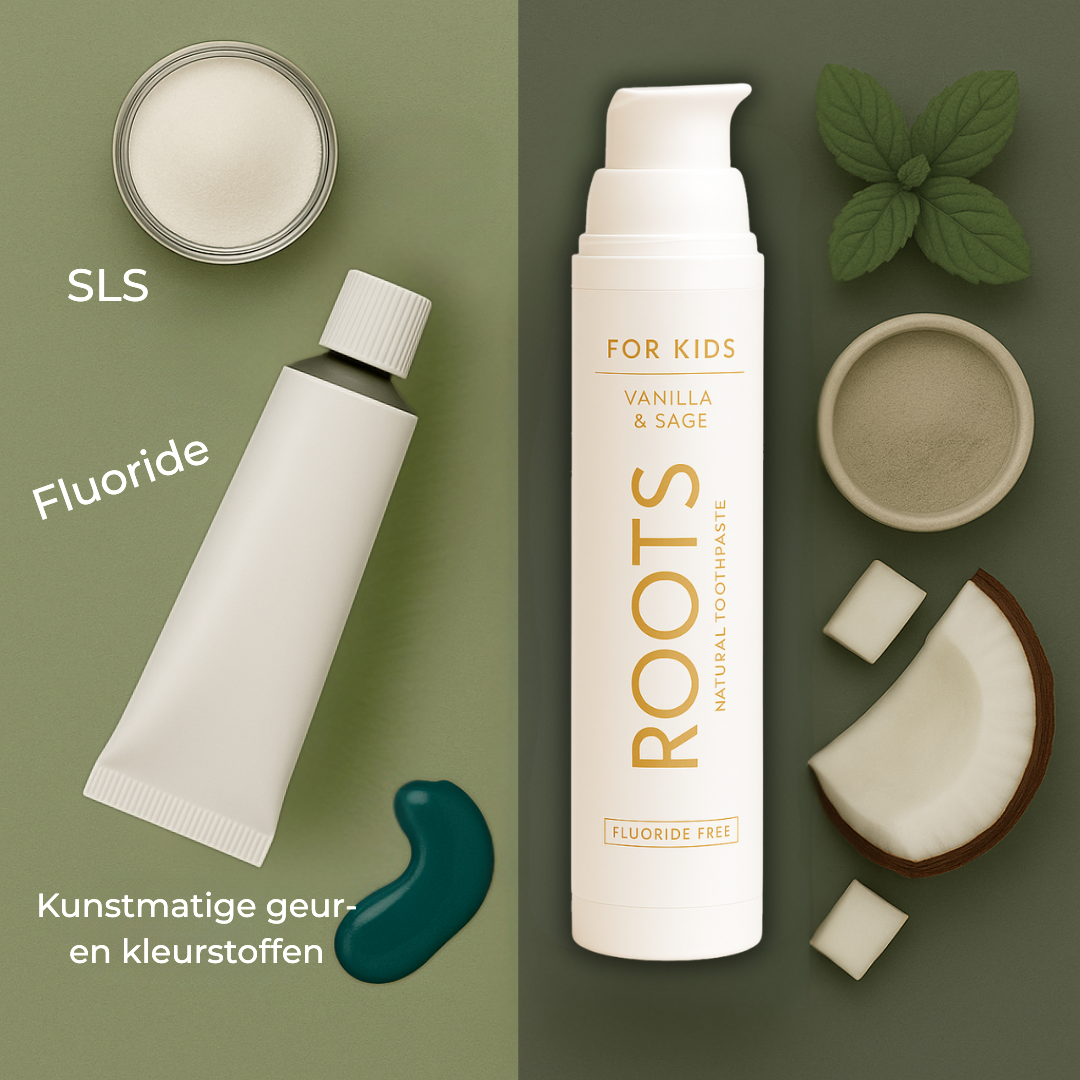 ROOTS tandpasta fluoridevrij - Vanille - FOR KIDS va. 3 jaar