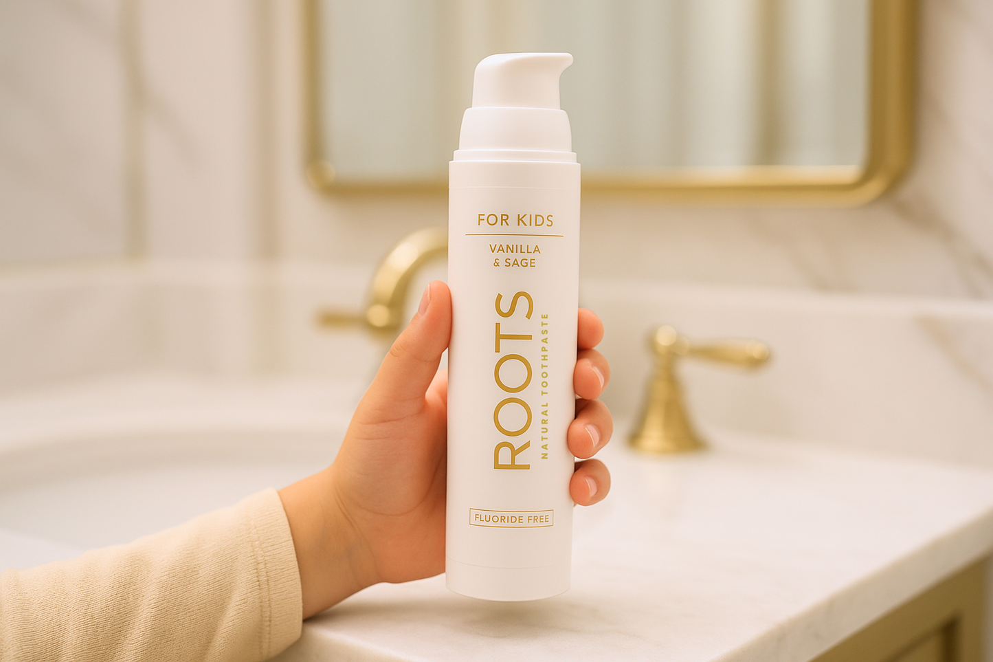 ROOTS tandpasta fluoridevrij - Vanille - FOR KIDS va. 3 jaar